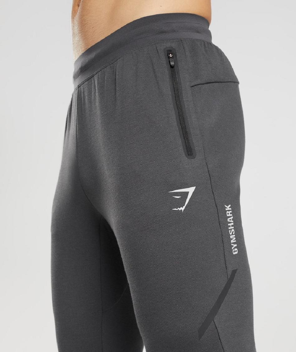 Spodnie Do Biegania Męskie Gymshark Apex Technical Czarne Szare | PL 3364BEX